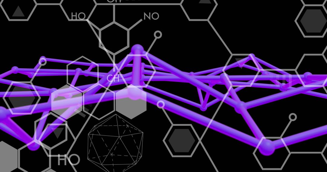 Futuristic Science Concept Digital Patterns Chemical Structures