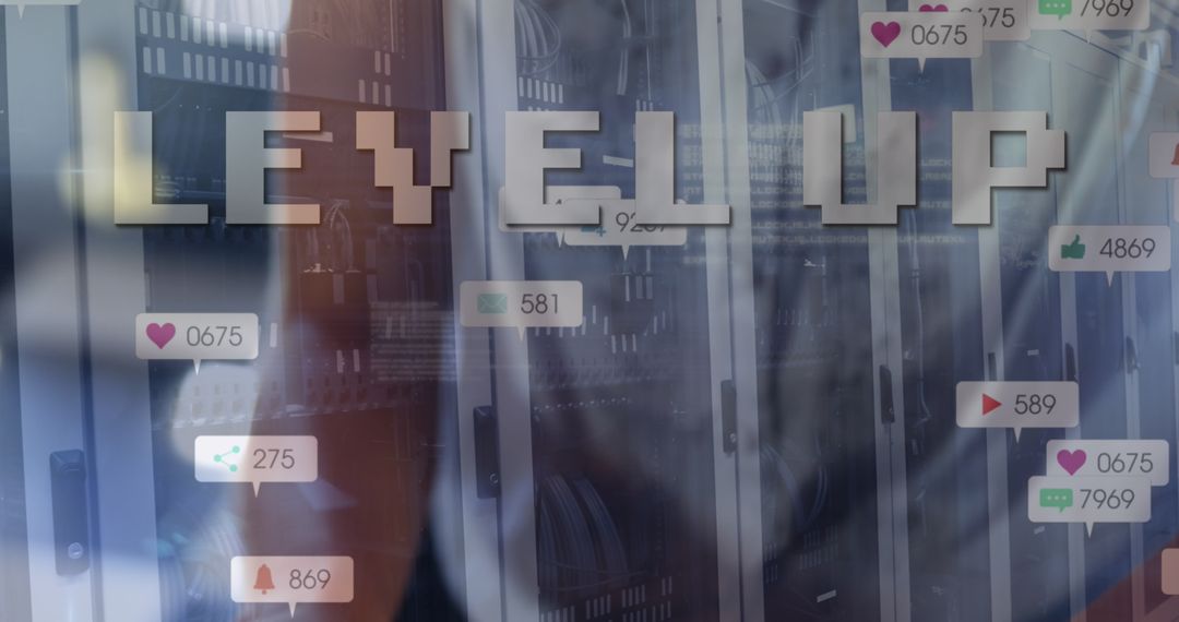 Digital Engagement Concept with Trending Metrics Overlay