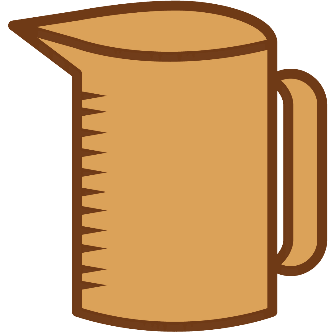 Transparent Orange Measuring Jug Illustration Vector