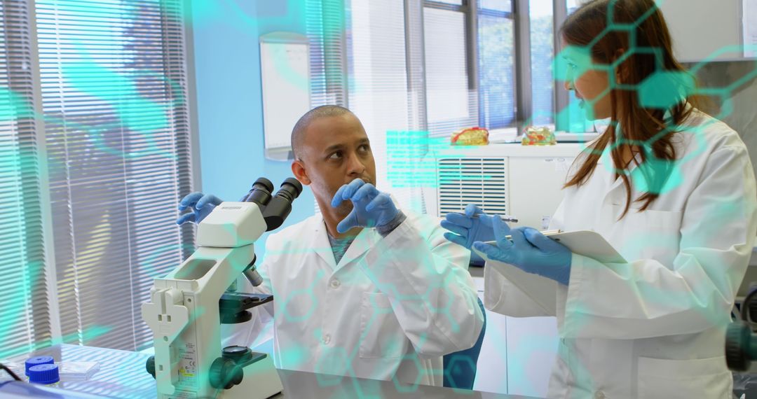 Diverse Scientists Collaborating in Modern Laboratory Setting