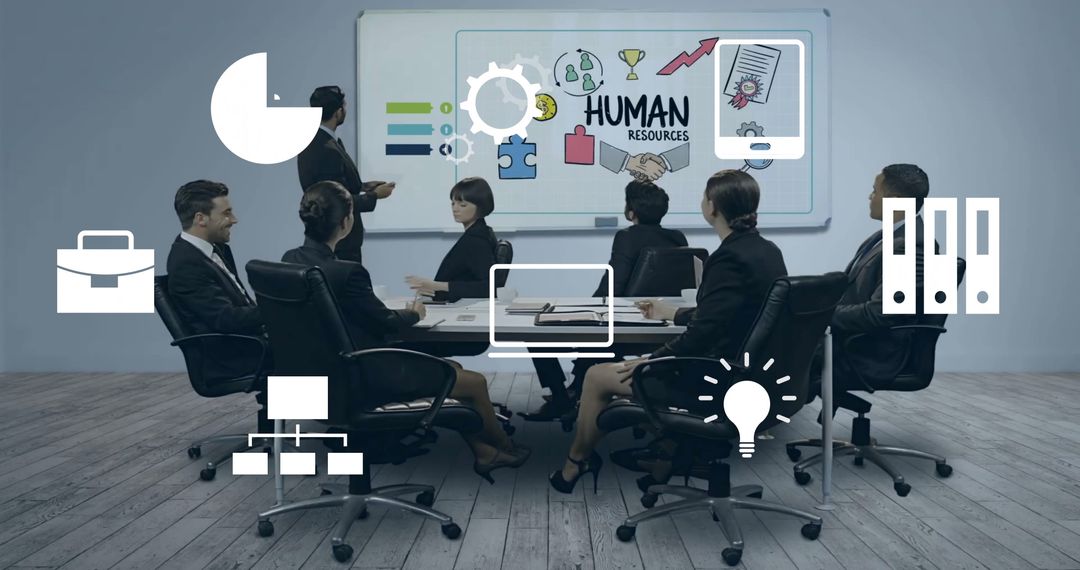 Diverse Team in Meeting Analyzing Financial Data Visualizations