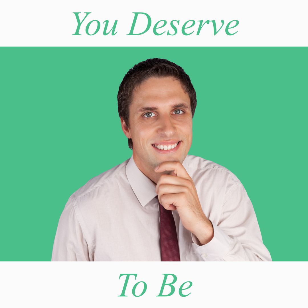 Confident Man Promoting Mental Health Awareness