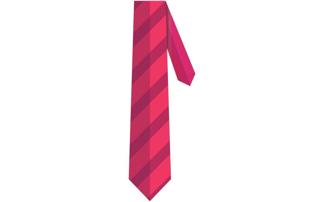 Pink Transparent Business Tie Artwork with Diagonal Stripes