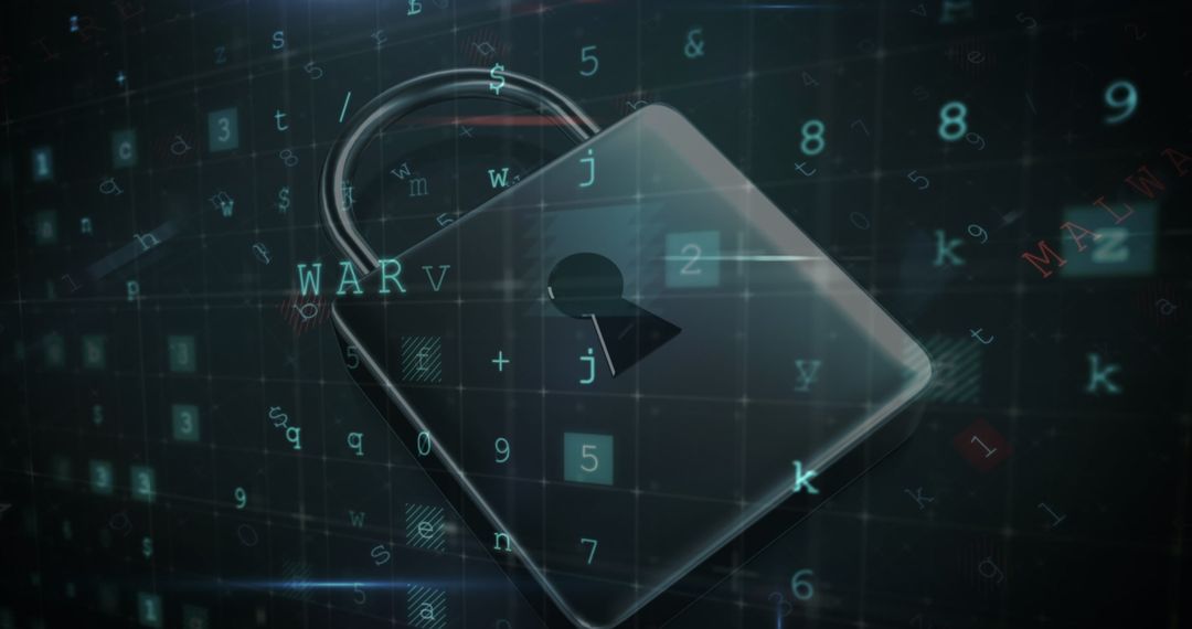 Digital Padlock Representing Cybersecurity Encryption Protections