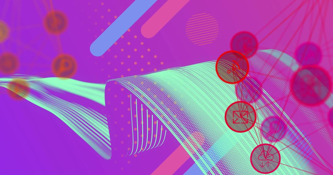 Dynamic Digital Interface With Modern Geometric Graphics