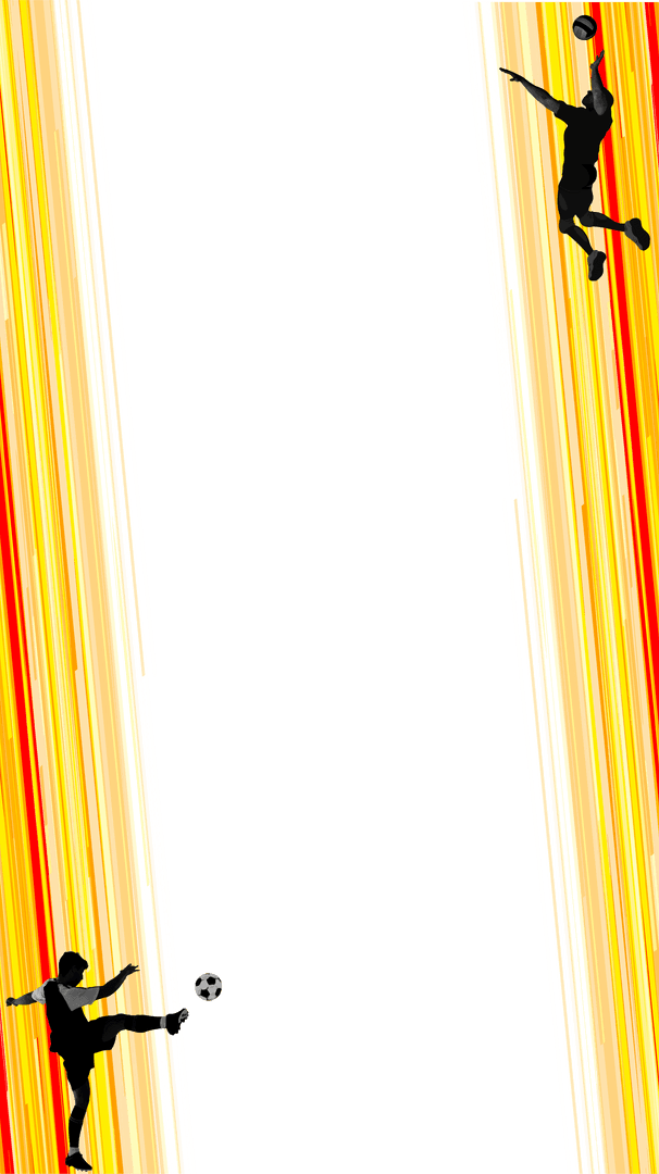 Dynamic Soccer Duo on Transparent Background for Sports Design