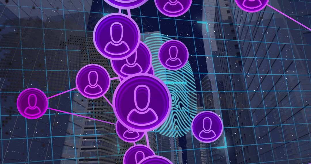 Biometric Fingerprint and Network Connection Concept