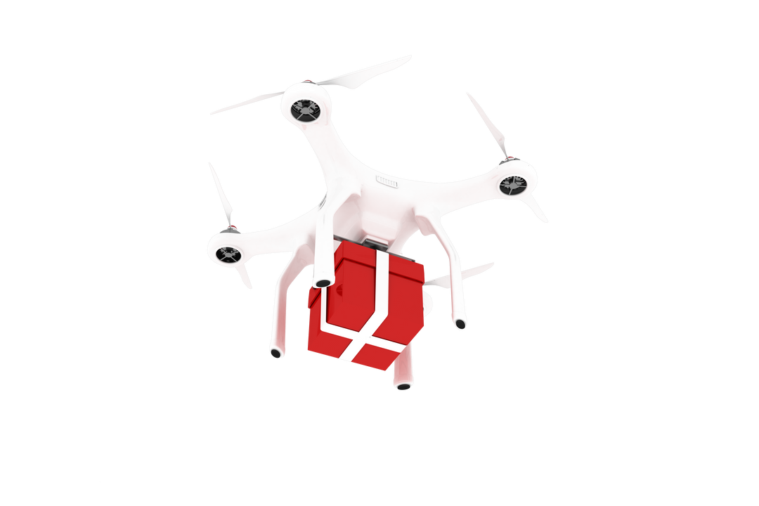 Transparent Digital Illustration Drone Delivering Gift Box - Download Free Stock Images Pikwizard.com