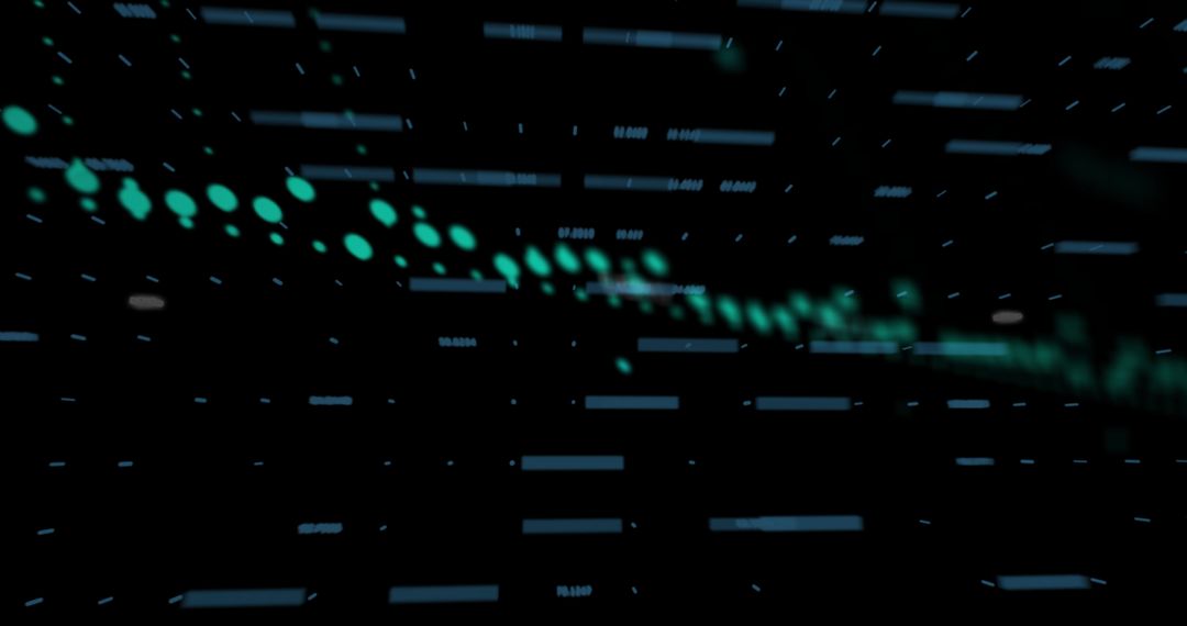Dynamic Digital Data Flow on Dark Background