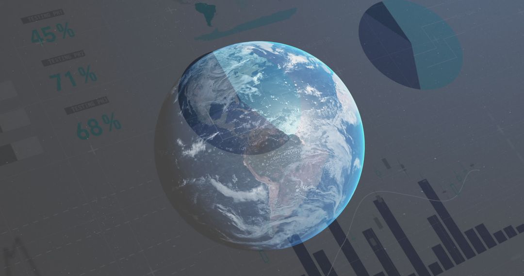 Global Finance Network with Planet Earth and Data Visualization