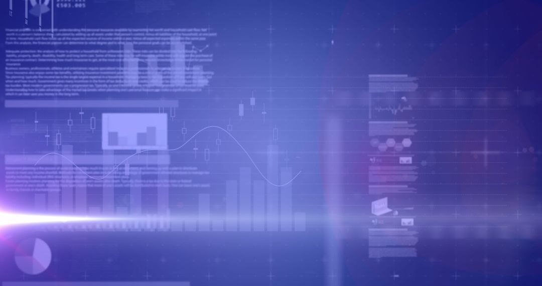 Abstract Financial Data Analysis on Digital Screen