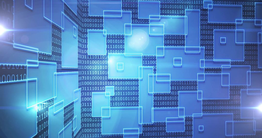 Futuristic Geometric Binary Code Technology Background