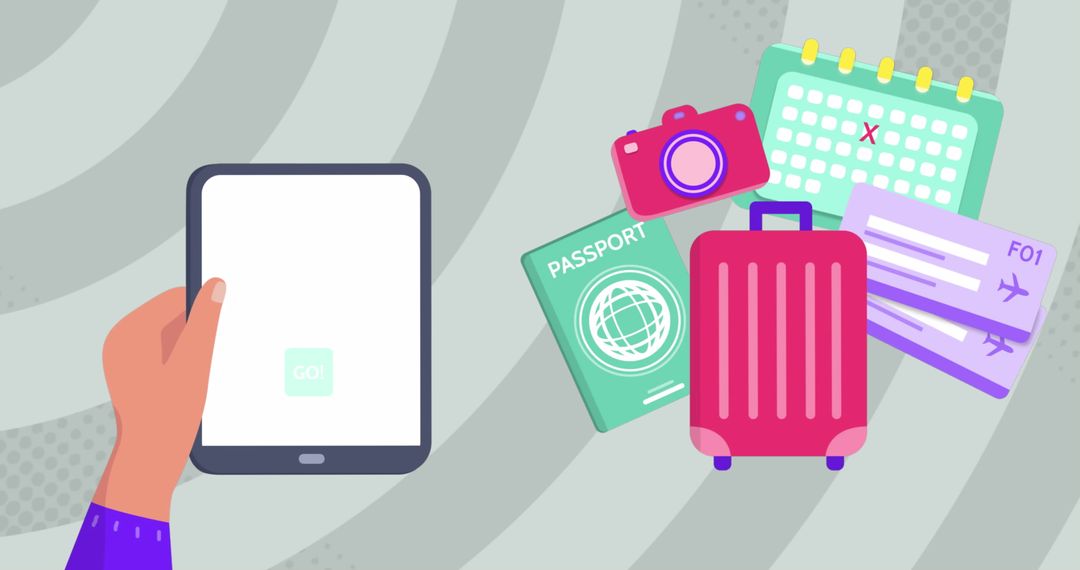 Digital Travel Prep with Tablet and Travel Essentials