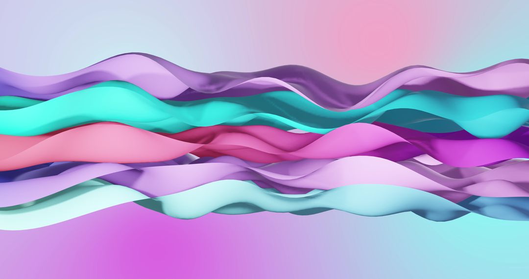 Colorful Gradient Waves on Soft Pastel Background