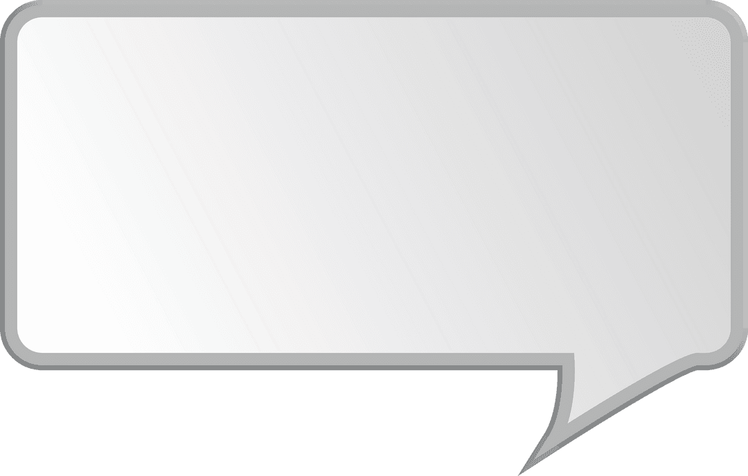 Grey Speech Bubble Empty Background Transparent PNG