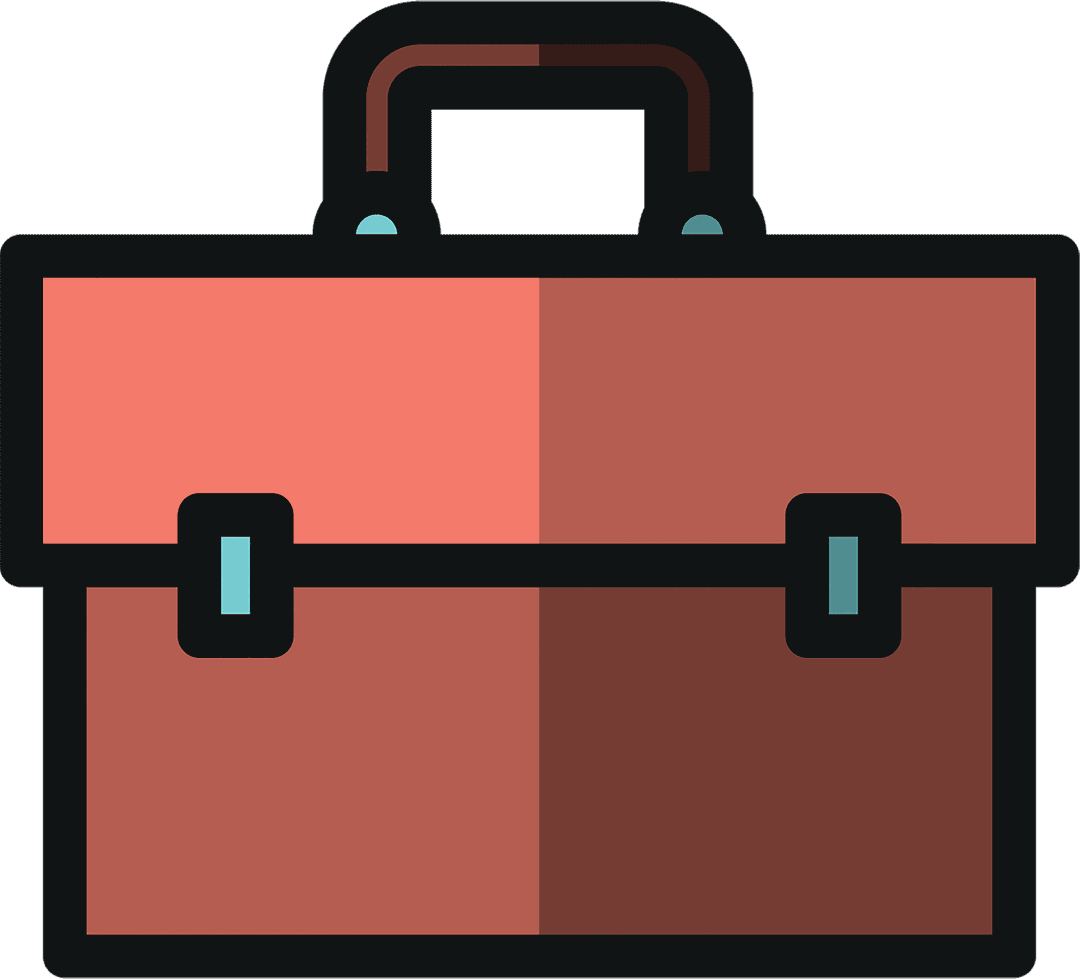 Transparent Briefcase Symbol on Transparent Background for Business Use