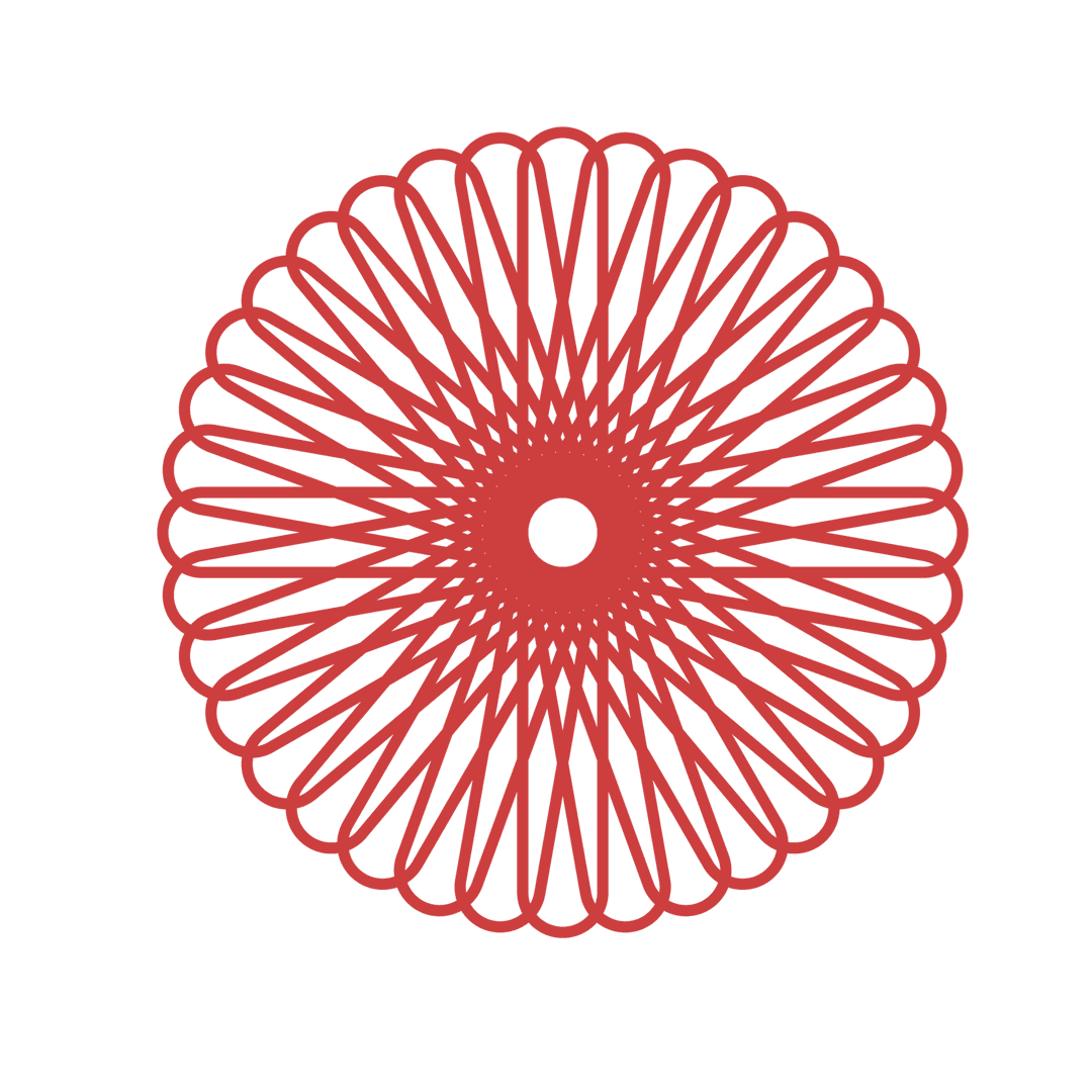 Transparent Red Circular Pattern Design Isolated Decor