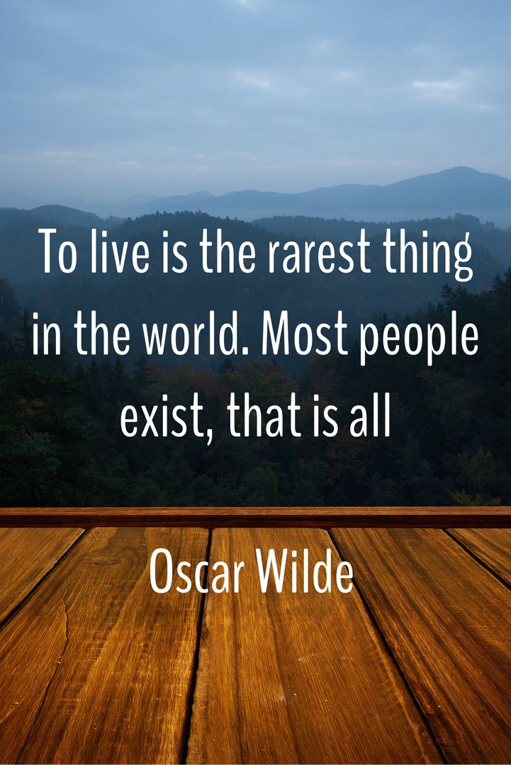 Inspirational Forest Background with Oscar Wilde Quote - Download Free Stock Templates Pikwizard.com