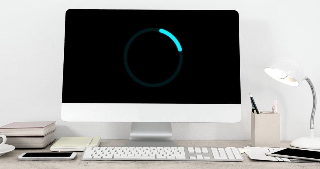 Loading Screen on Office Desktop Monitors Patience