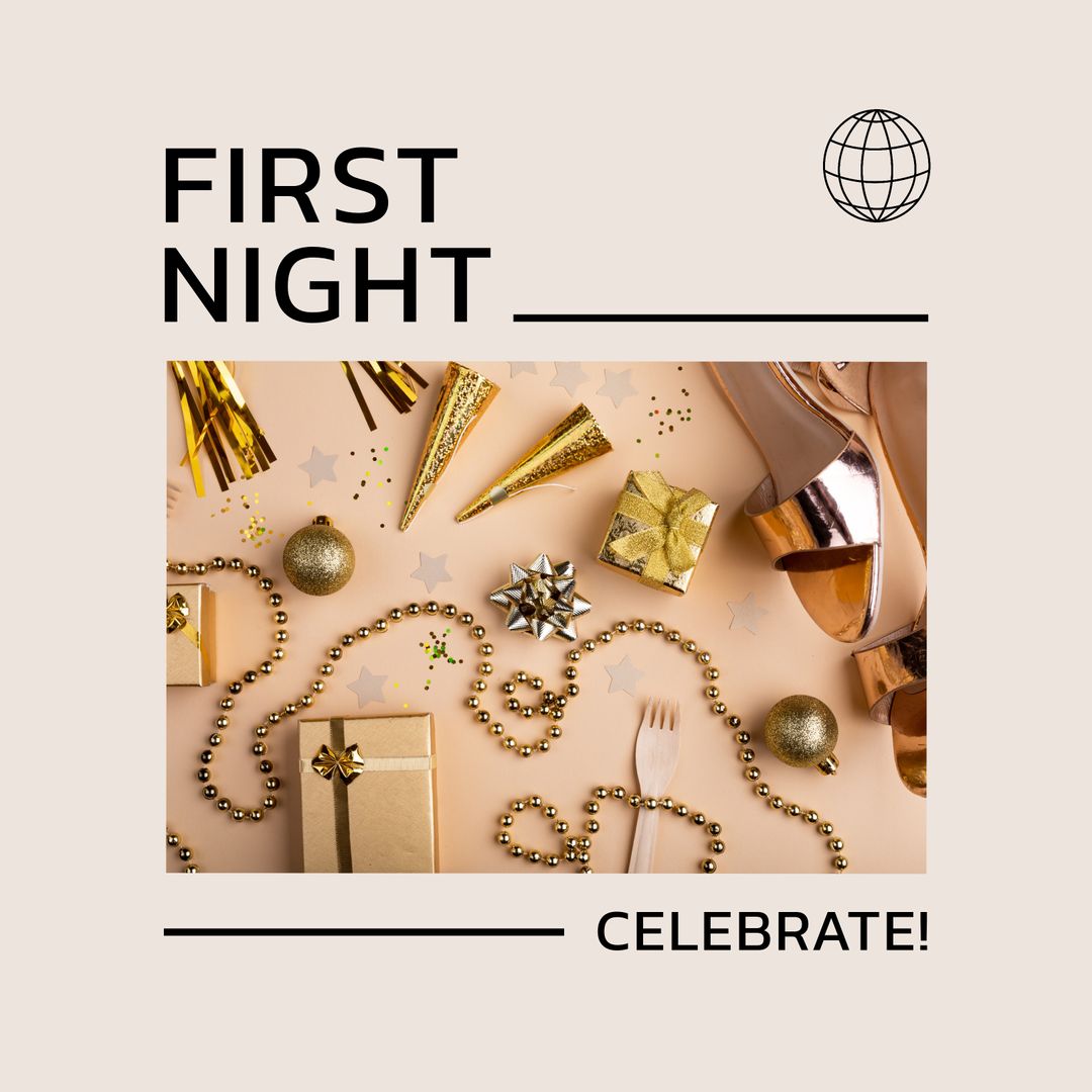 Festive Celebration Arrangement with Elegant Party Accessories