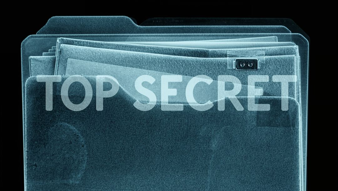 Revealing Top Secret Folders Under X-ray Scan With Translucent Documents