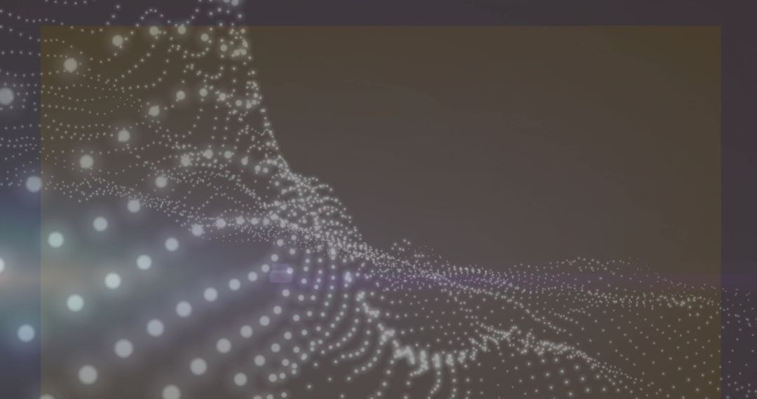 Abstract Digital Network with Glowing White Dots