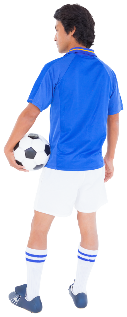 Transparent Background Rear View Soccer Player Holding Football - Download Free Stock Images Pikwizard.com