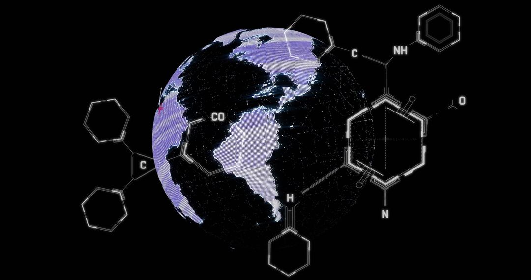 Chemical Structure Alignment with Digital 3D Rotating Globe