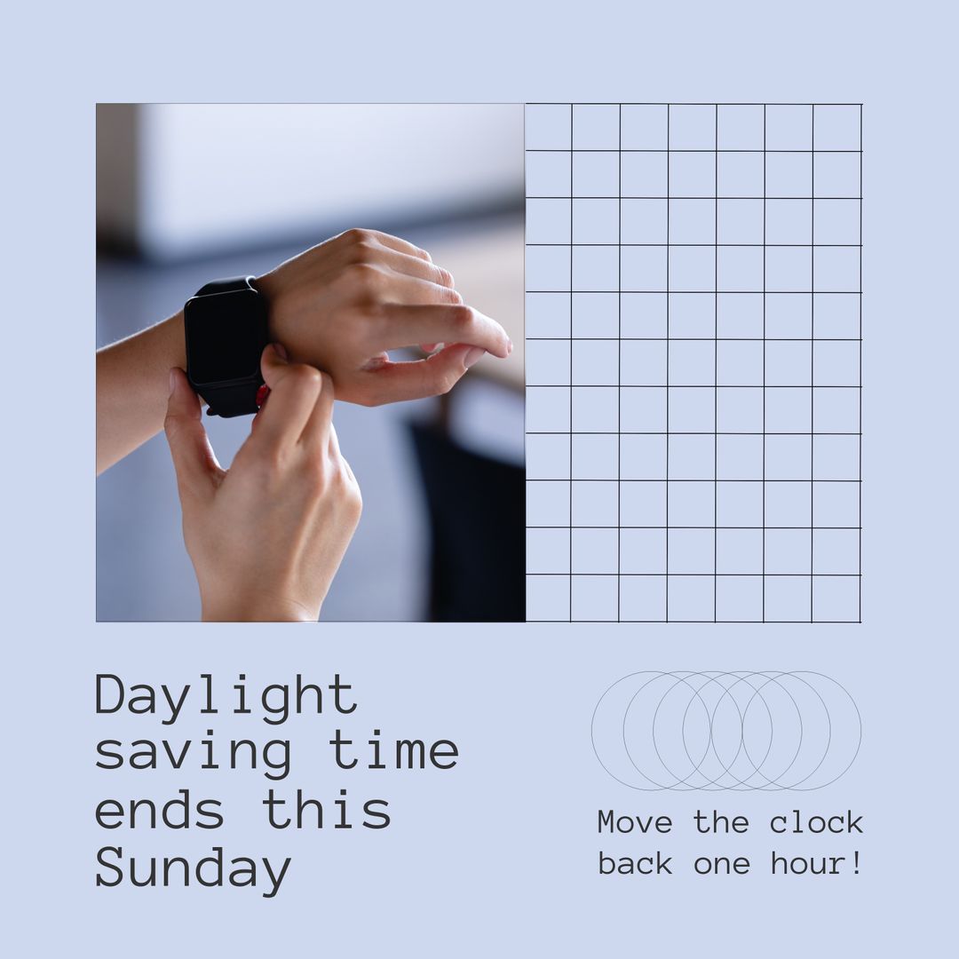 Daylight Saving Time Reminder Woman Adjusting Watch