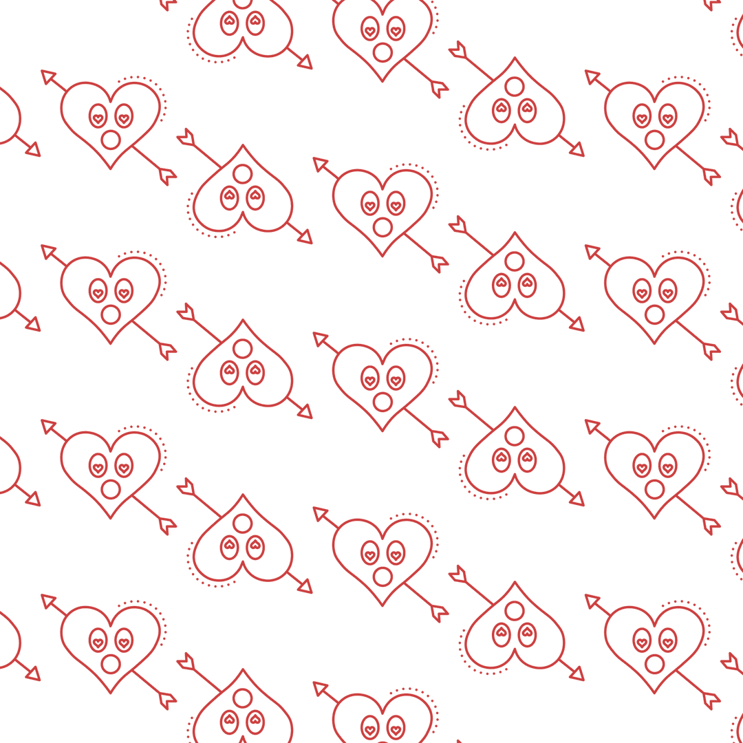 Valentine's Heart with Arrow PNG on Transparent Background