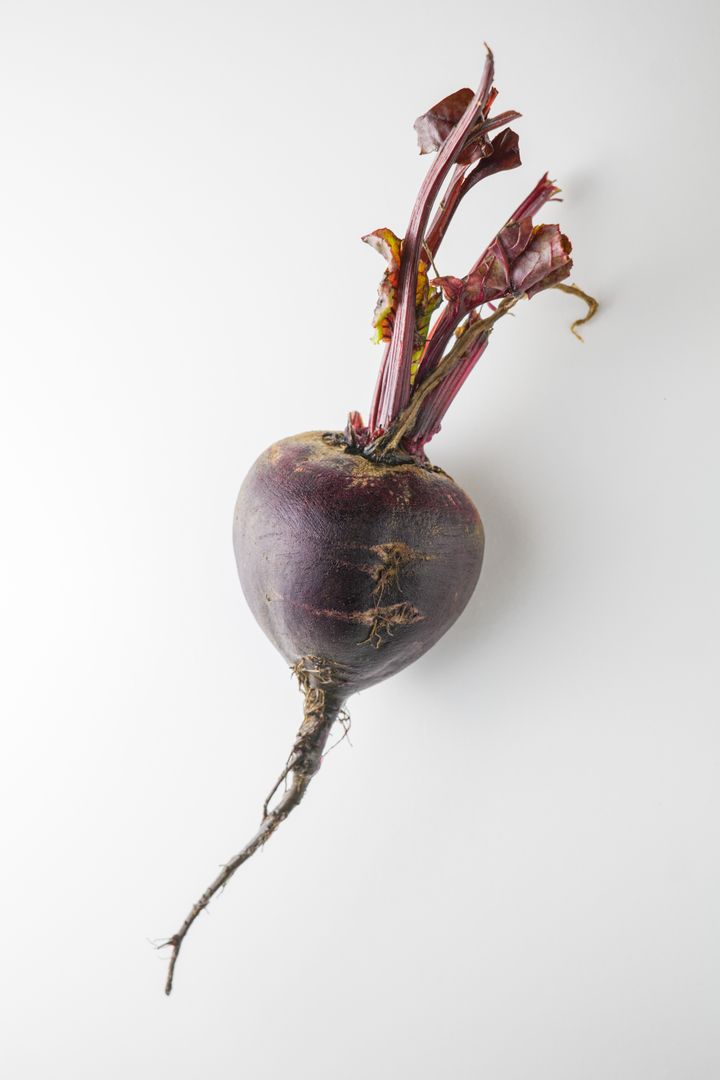 Fresh Organic Beetroot with Leaves Isolated on White Background - Free Images, Stock Photos and Pictures on Pikwizard.com