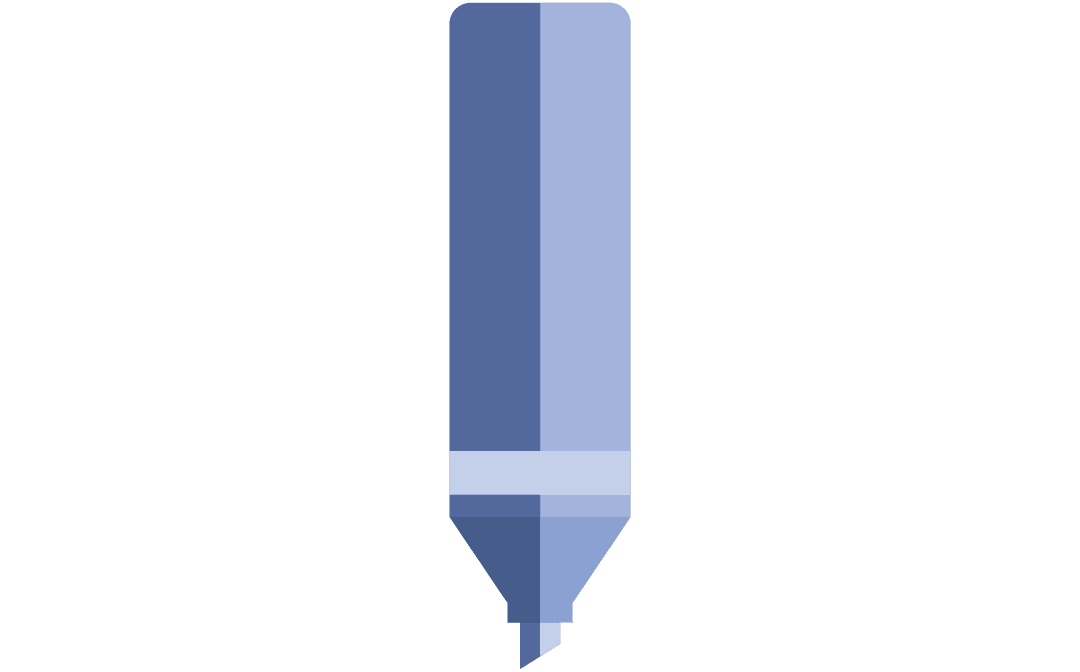 Transparent Blue Highlighter Pen Icon
