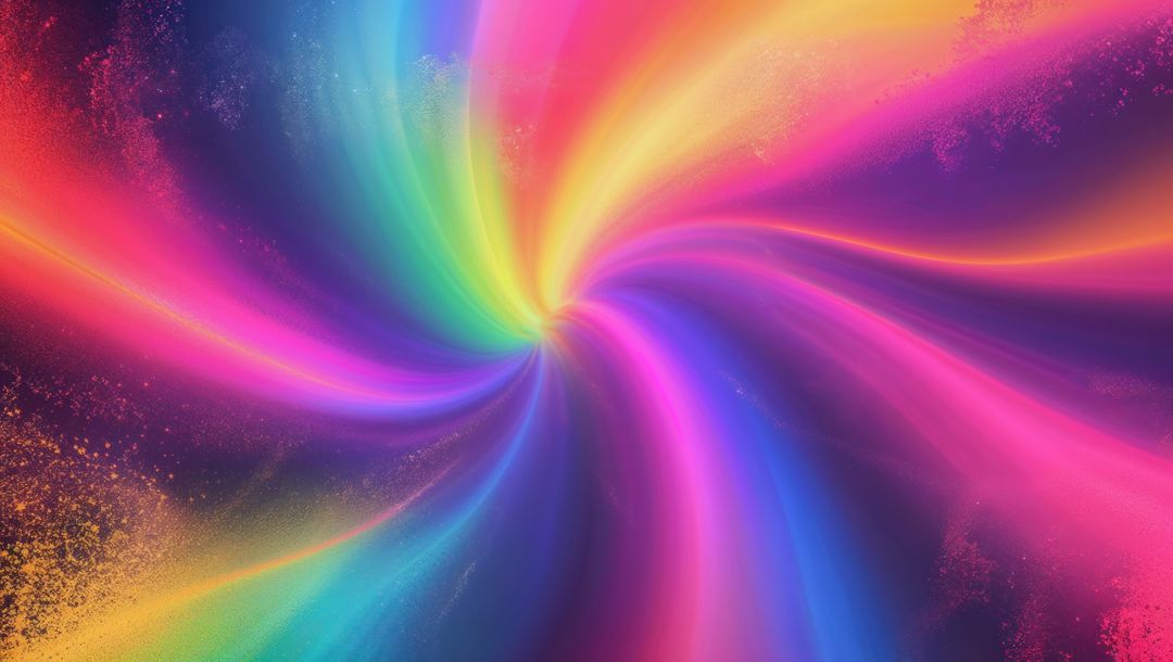 Vibrant Rainbow Vortex with Bright Vortex Swirl