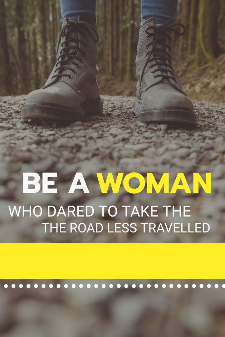 Empowering Adventure Woman's Boots on Forest Trail