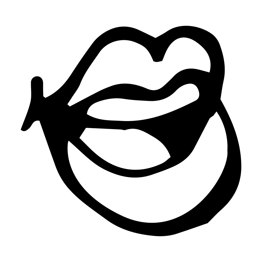 Vector Transparent Human Lips in Minimalist Design