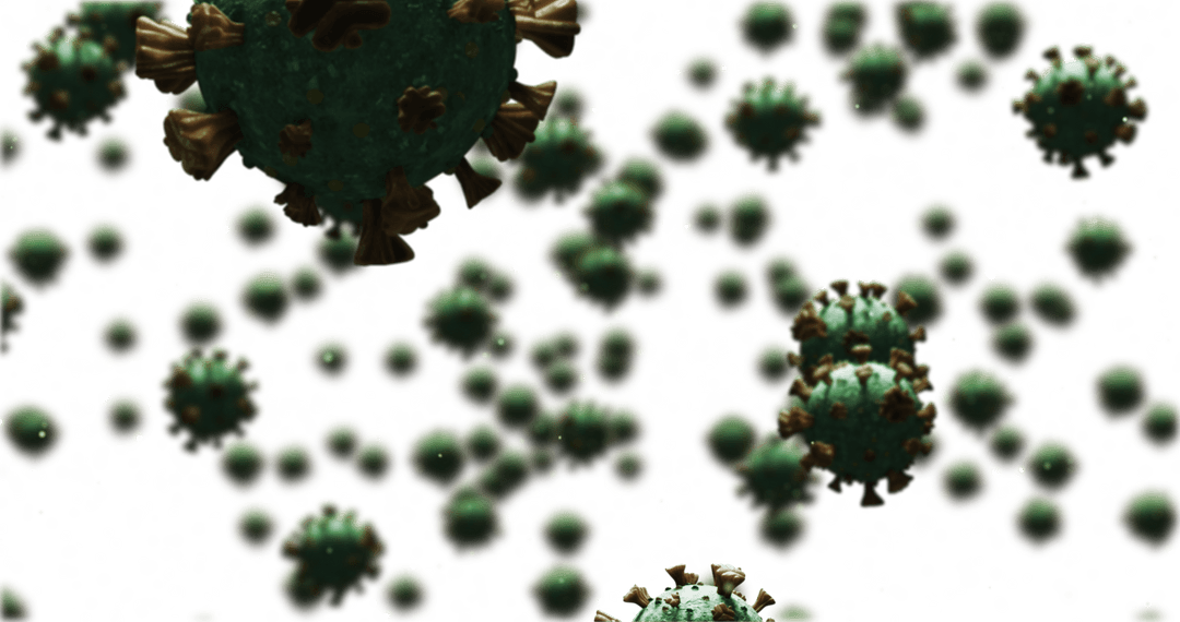 Transparent Microscopic Coronavirus Cells in Multiplicity