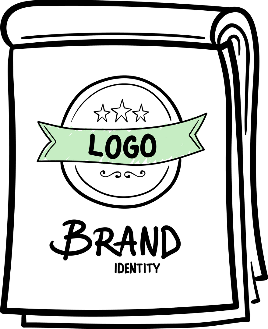 Customizable Brand Identity Logo with Transparent Background