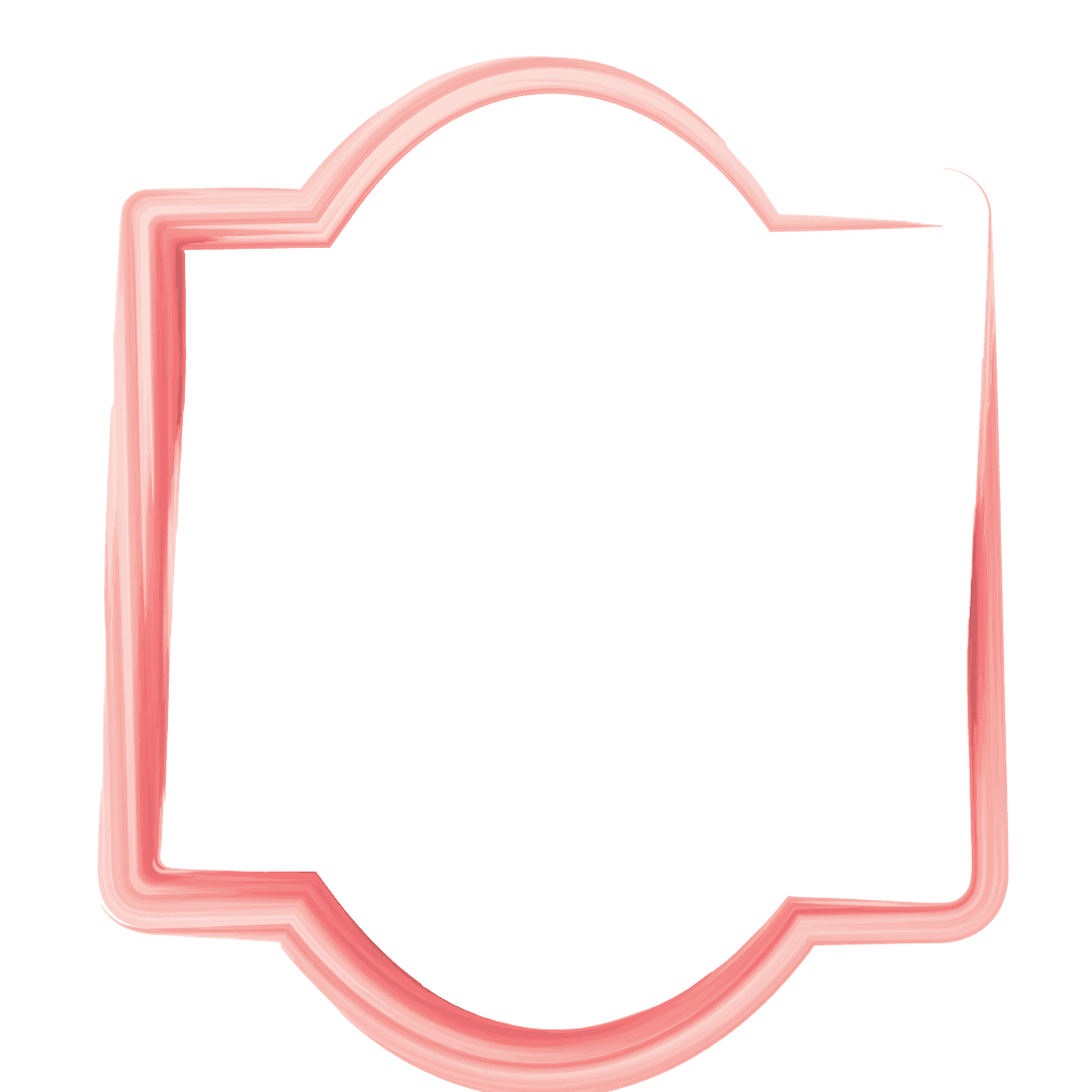 Pink Abstract Pattern Decorative Frame on Transparent Background