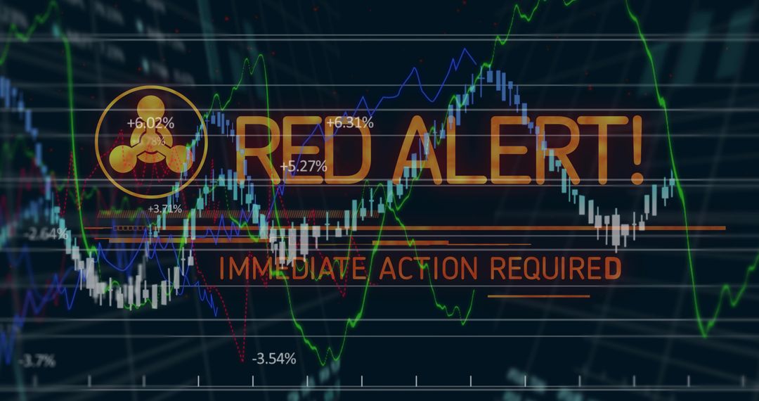 Stock Market Warning Overlay on Trading Platform Interface
