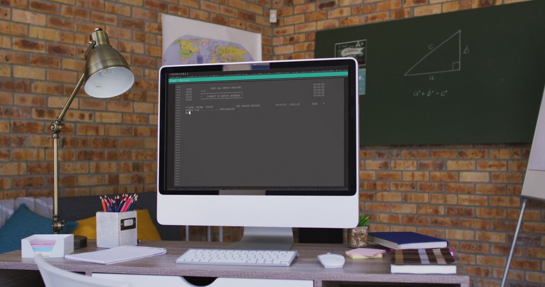 Computer Screen Displaying Data in Modern Office