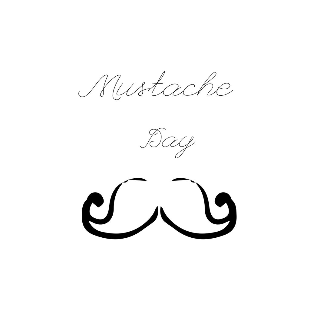 Whimsical Mustache Graphic Perfect for Celebrations