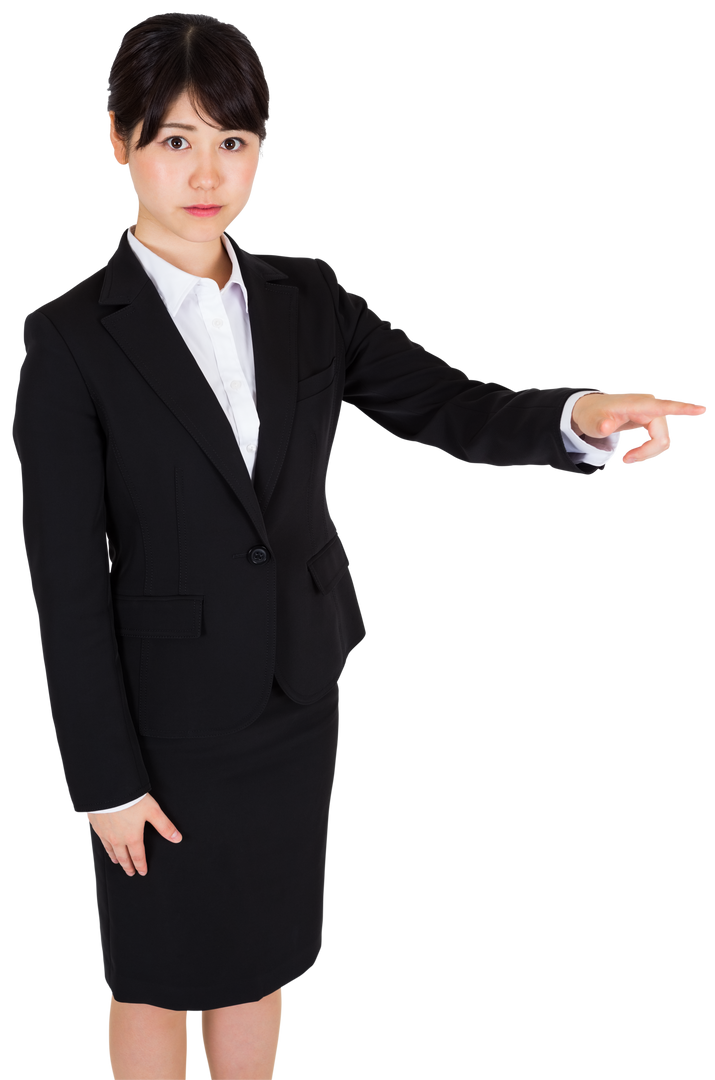 Asian Business Professional Pointing on Transparent Background - Download Free Stock Images Pikwizard.com