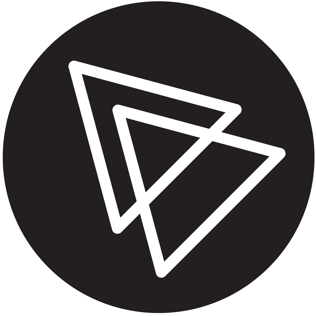 Abstract Triangle Overlay on Transparent Circle Vector Illustration