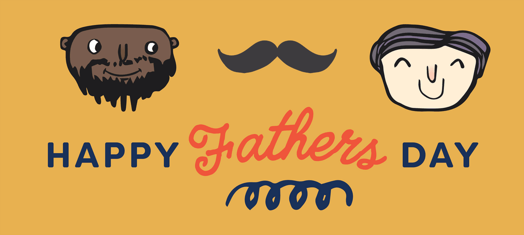 Transparent Father's Day Card with Cute Character Designs