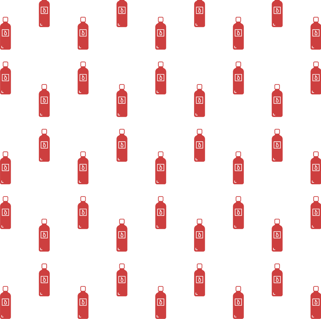 Seamless Red Extinguisher Pattern on Transparent Background