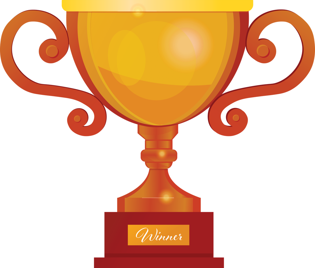 Gold Trophy Winner Vector on Transparent Background - Download Free Stock Images Pikwizard.com