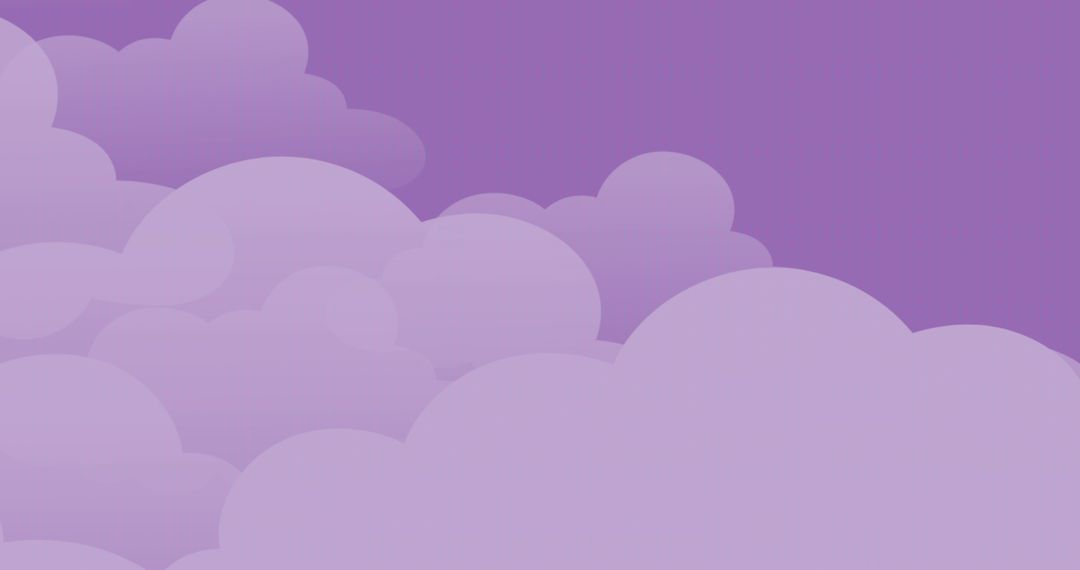 Abstract Purple Cloudscape with Overlaying Clouds