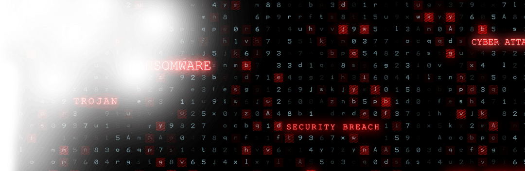 Transparent Cyber Attack Concept with Letters and Numbers