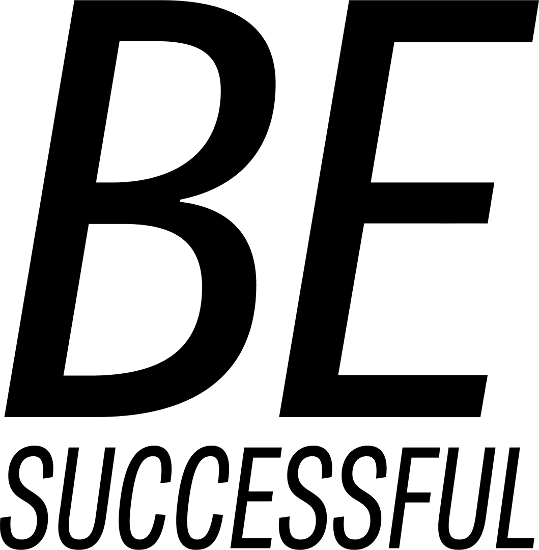 Motivational Be Successful Text on Transparent Background