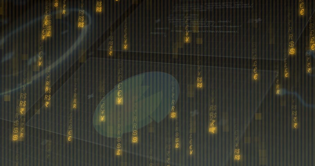 Smartphone with Digital Currency Symbols and Global Network Concept